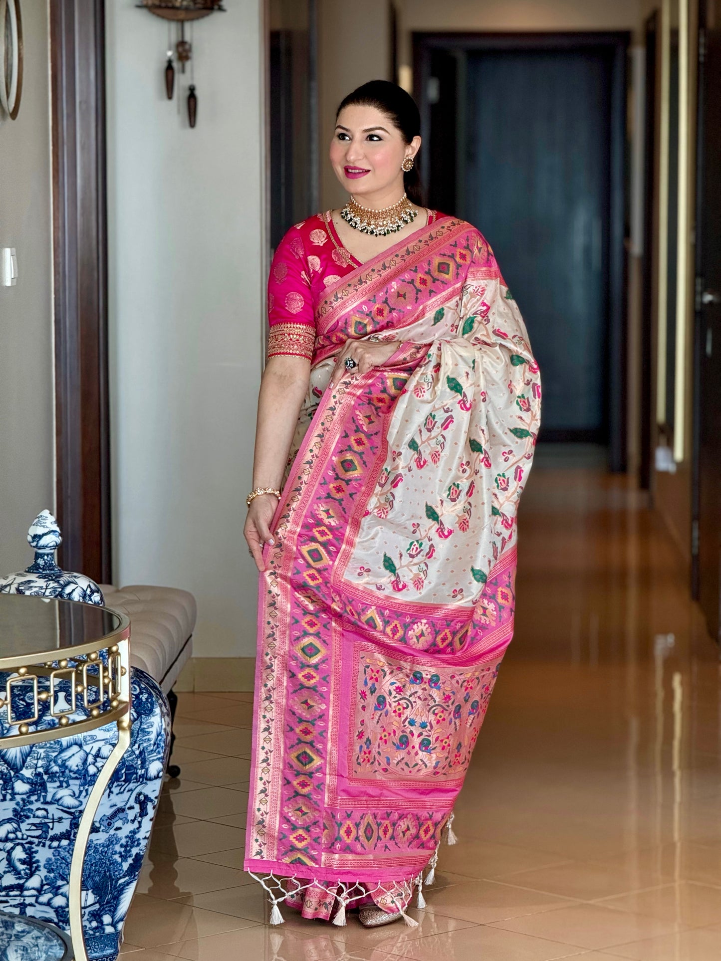 Meenakari Soft Silk Saree