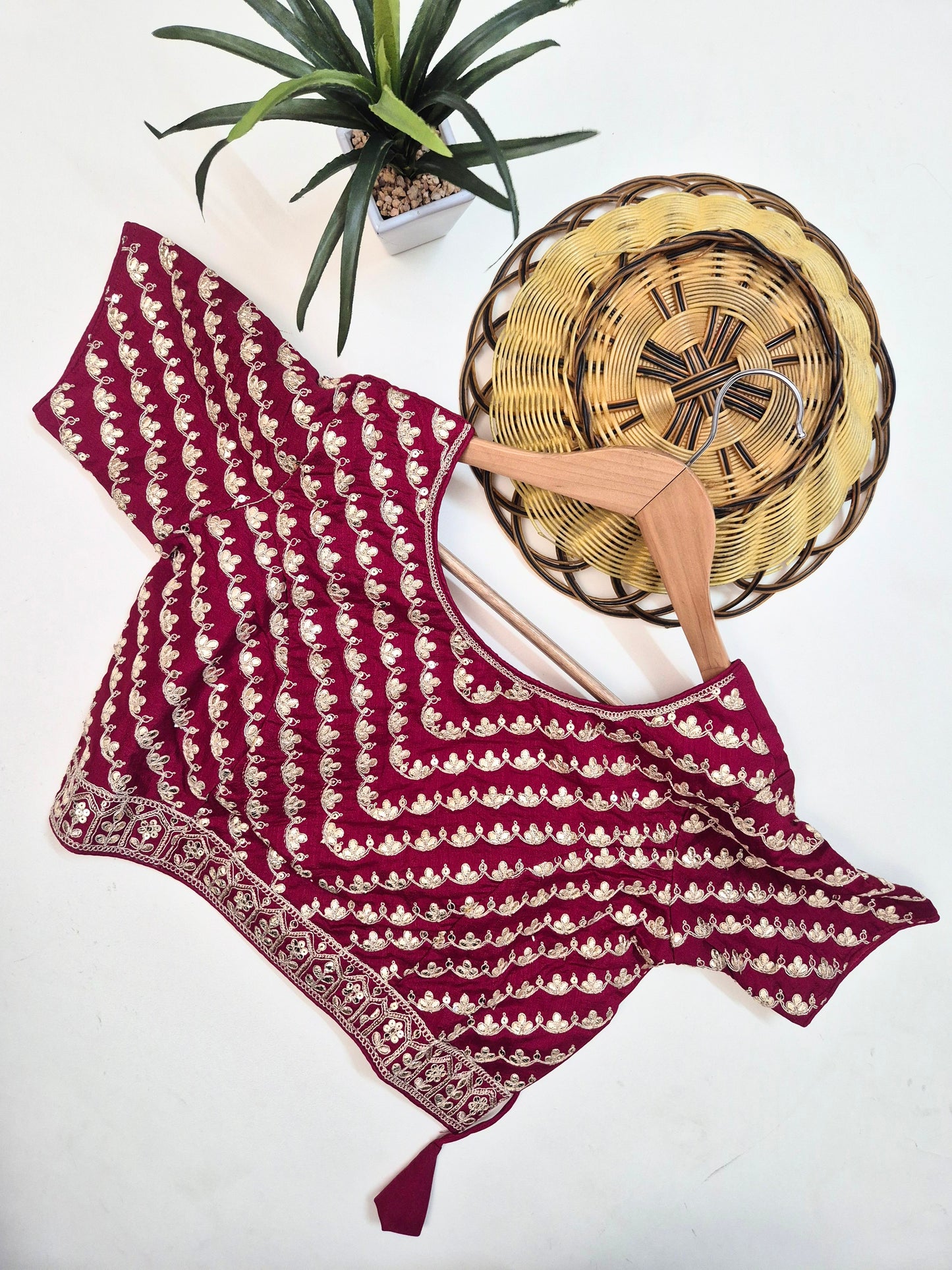 Banarasi Bandhani Saree with Stitched Blouse