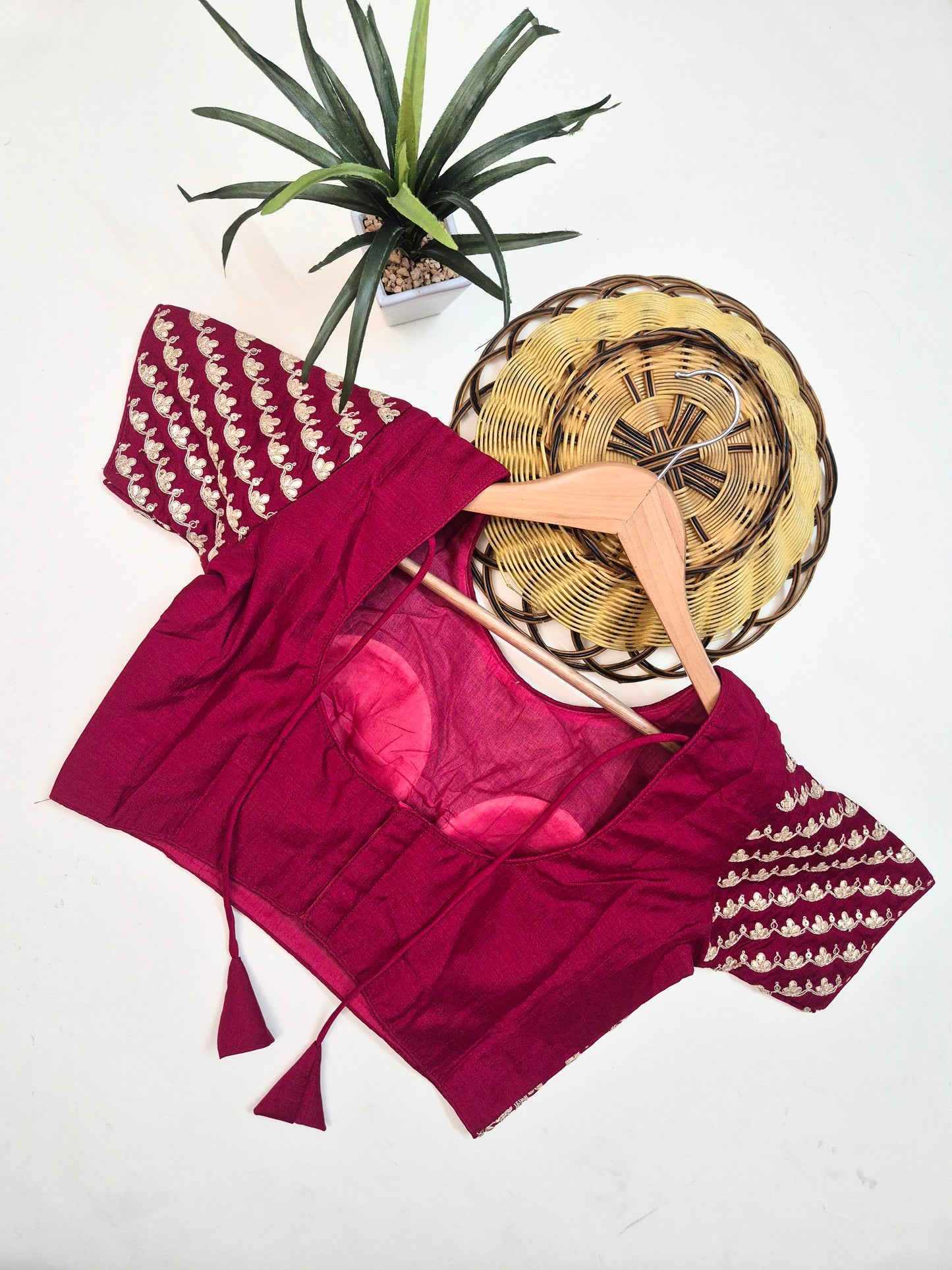 Banarasi Bandhani Saree with Stitched Blouse