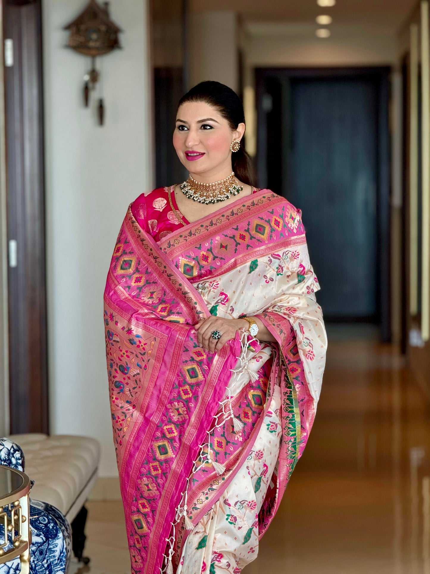 Meenakari Soft Silk Saree