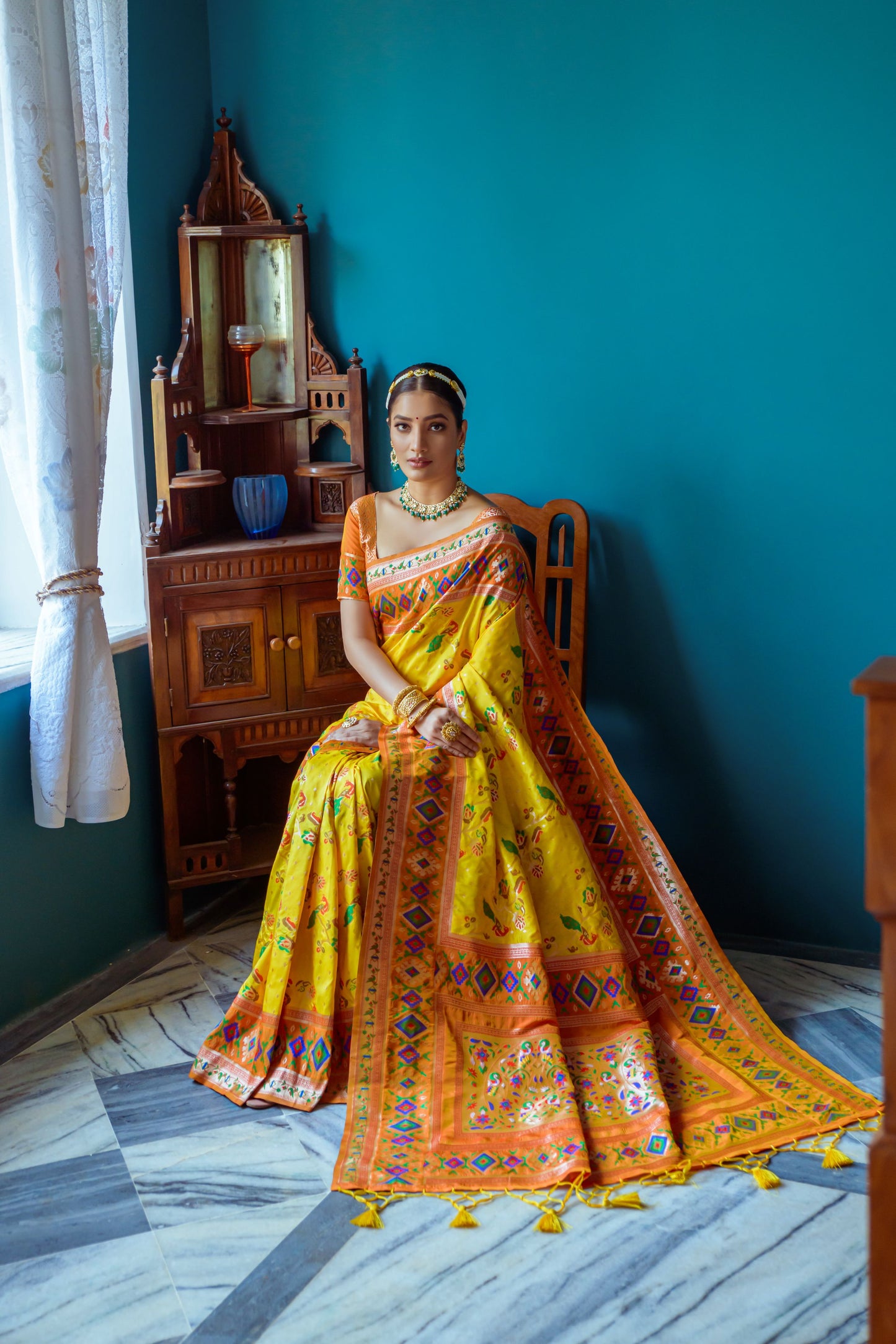 Meenakari Soft Silk Saree