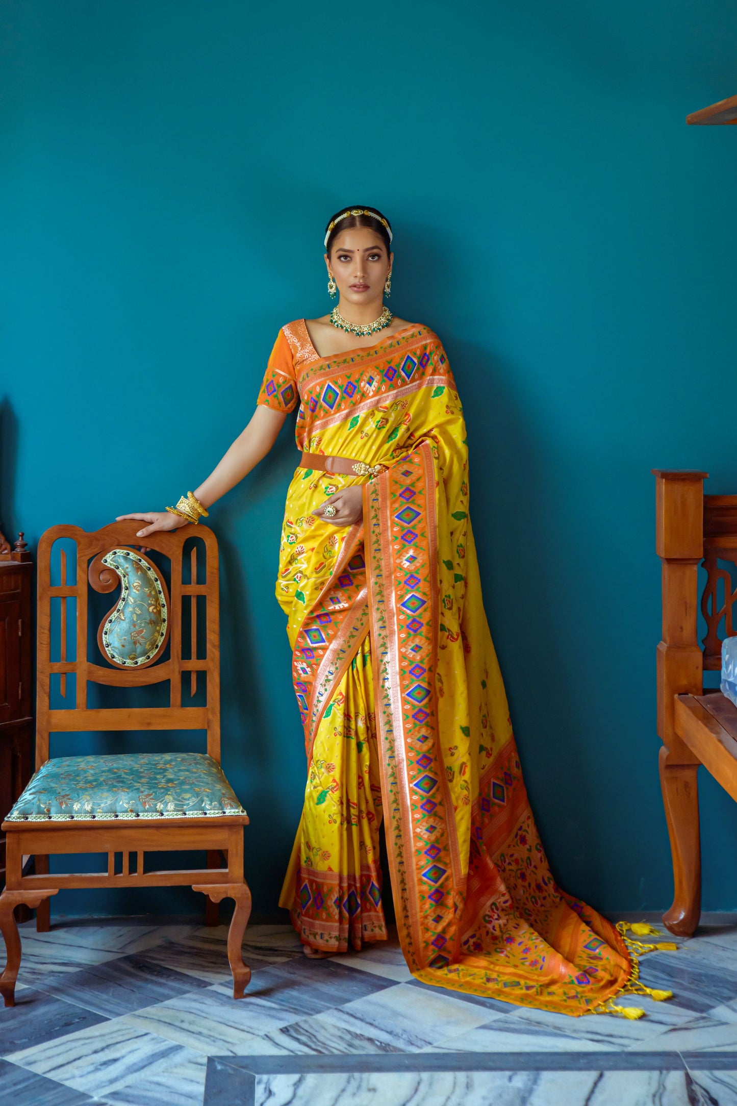 Meenakari Soft Silk Saree