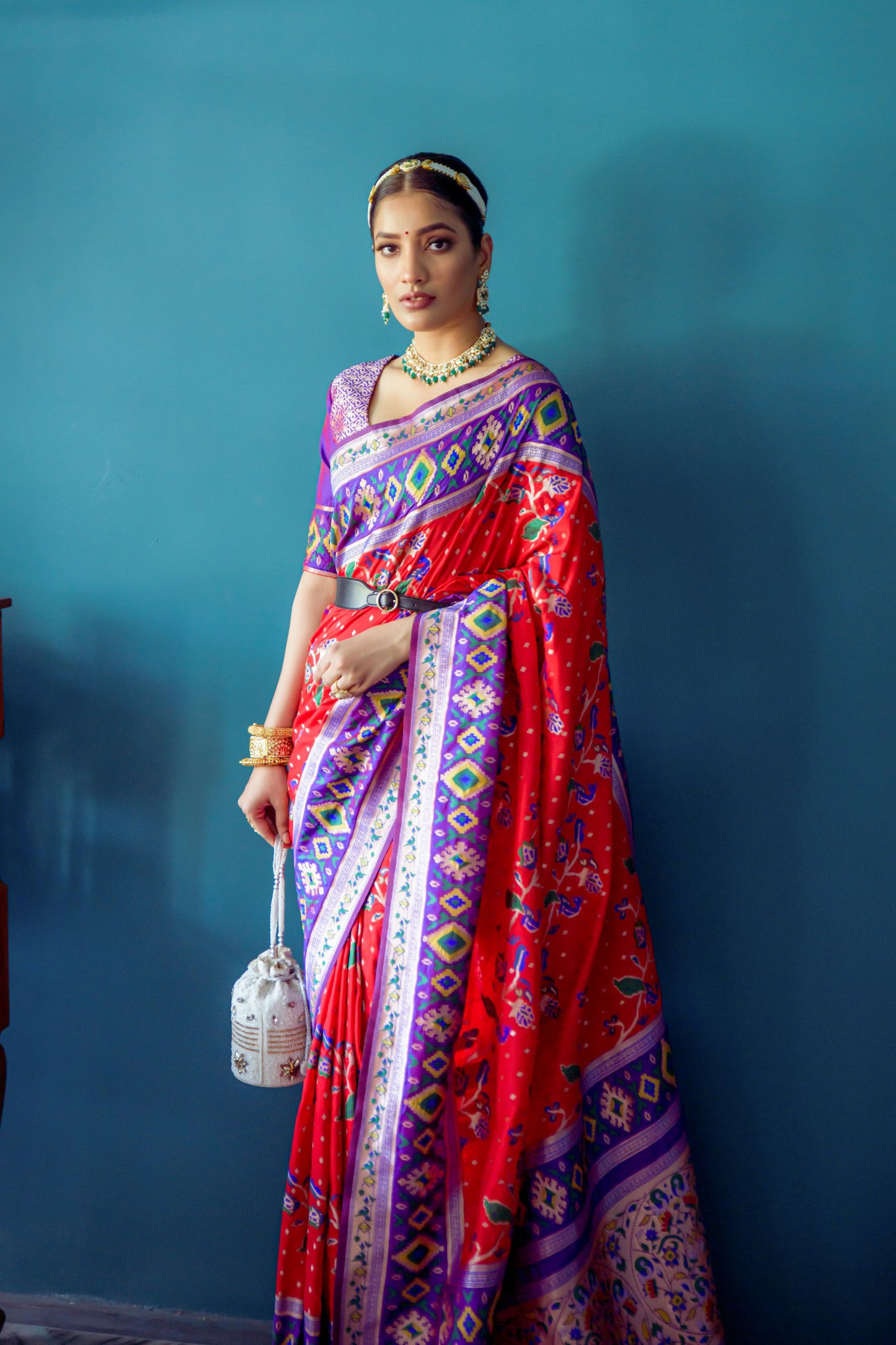 Meenakari Soft Silk Saree