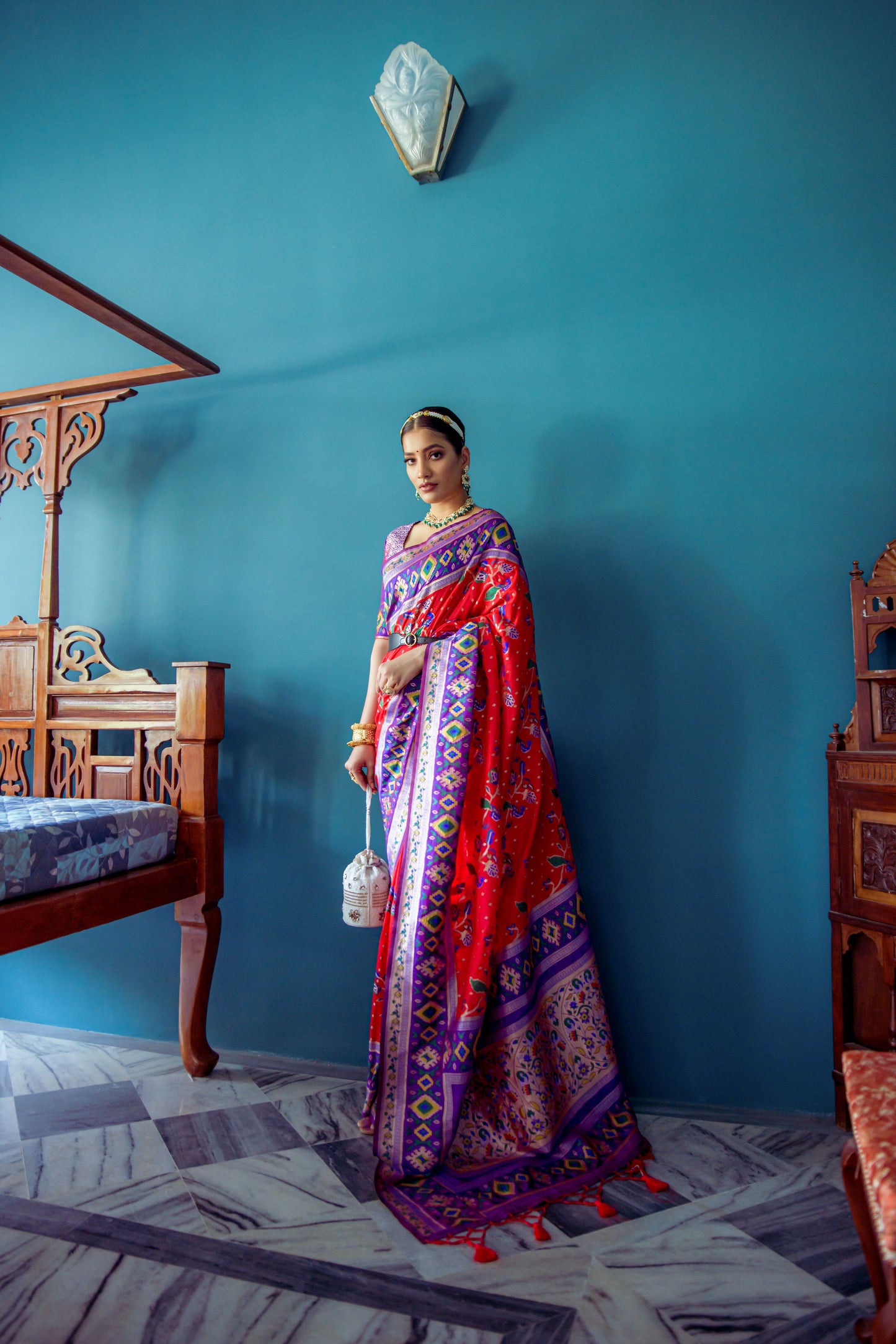 Meenakari Soft Silk Saree