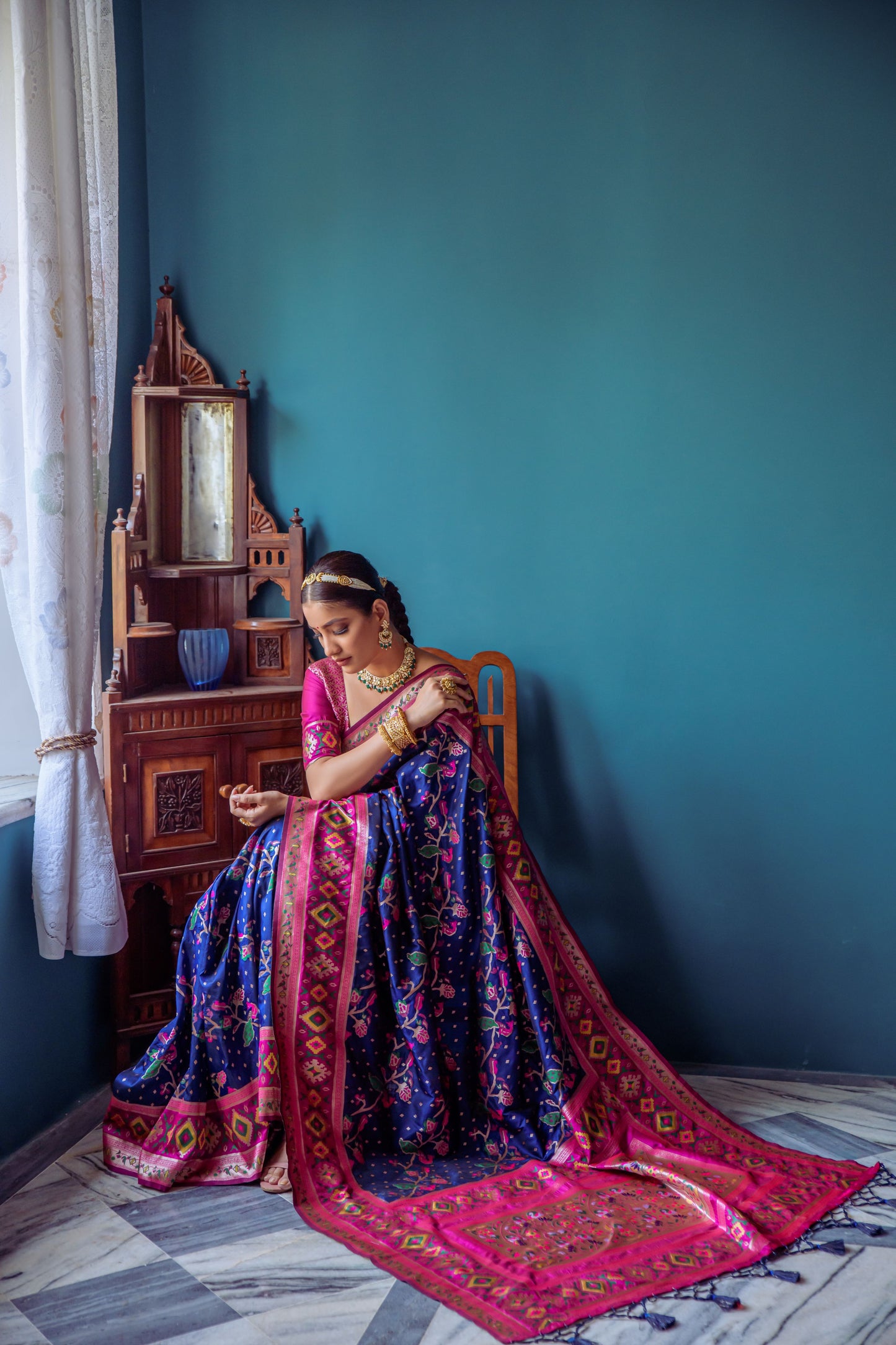 Meenakari Soft Silk Saree