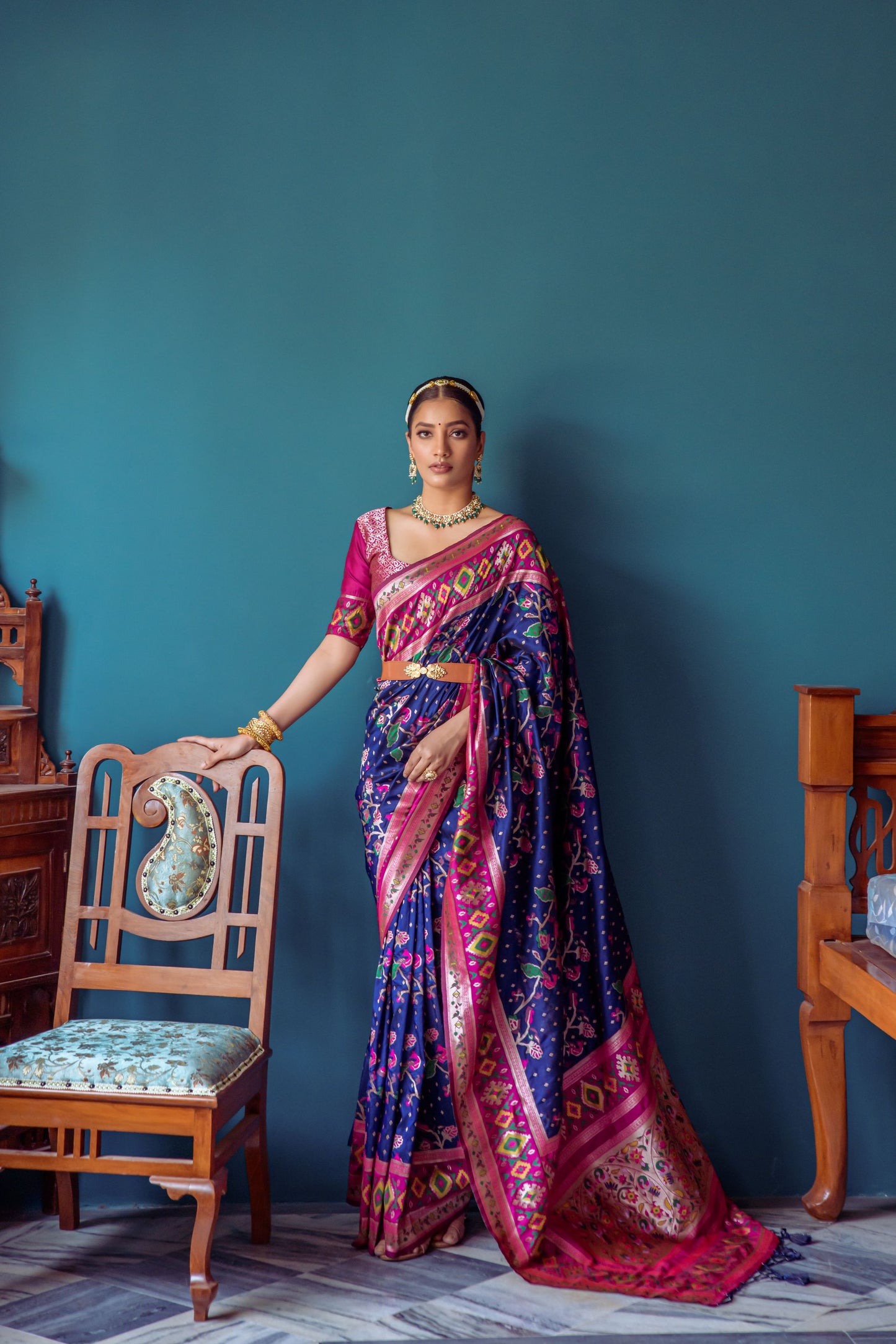 Meenakari Soft Silk Saree