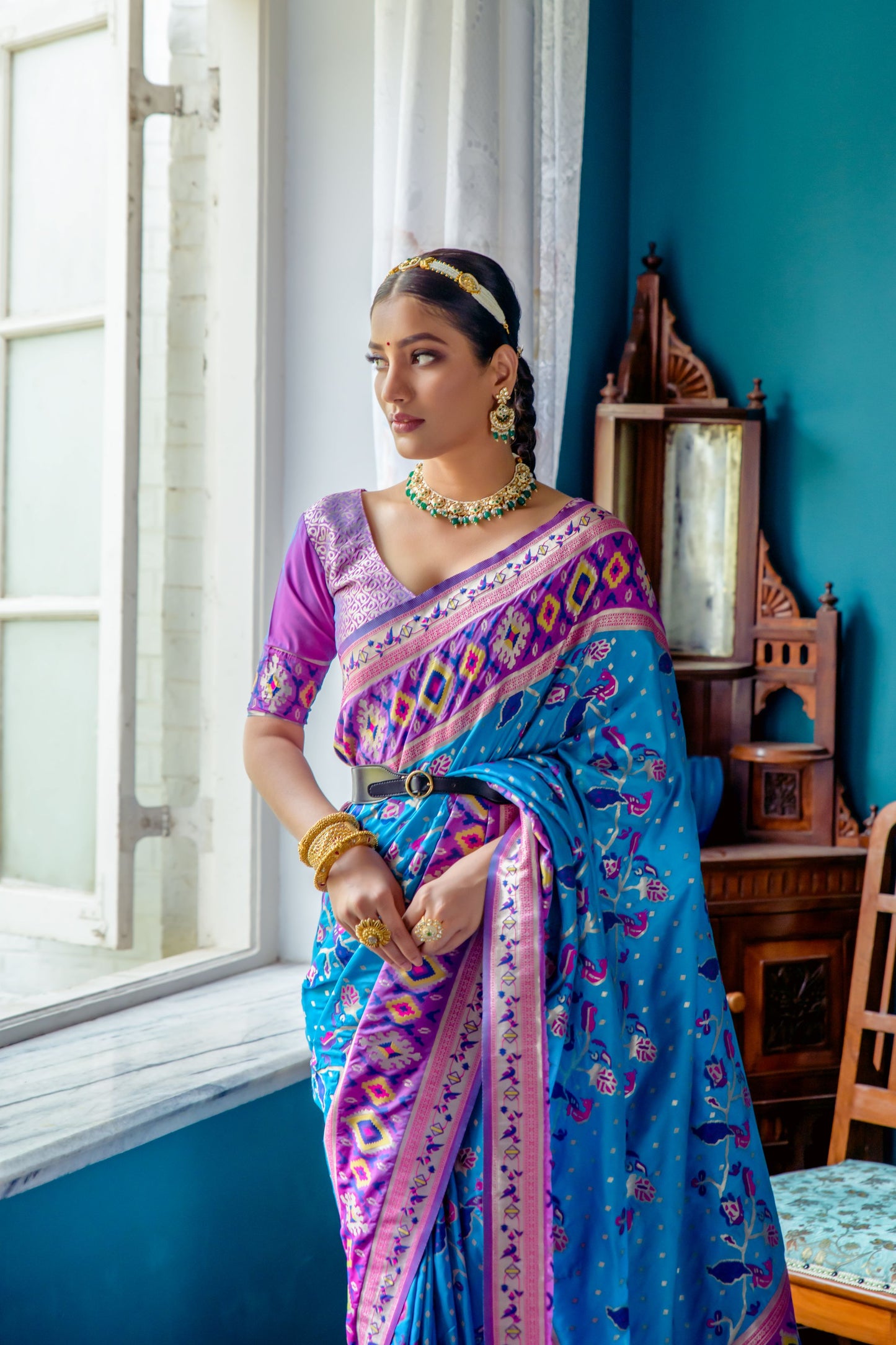 Meenakari Soft Silk Saree