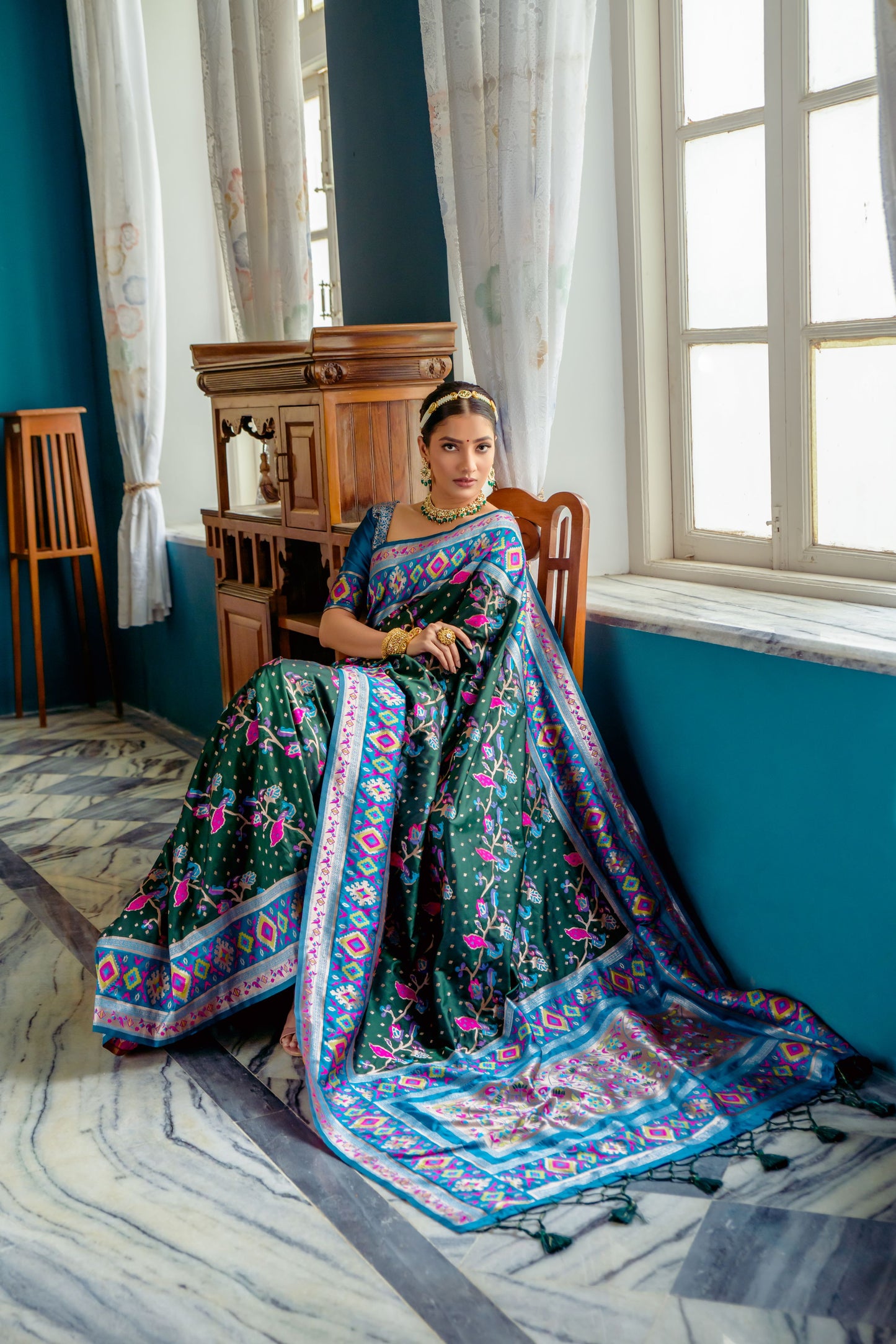 Meenakari Soft Silk Saree