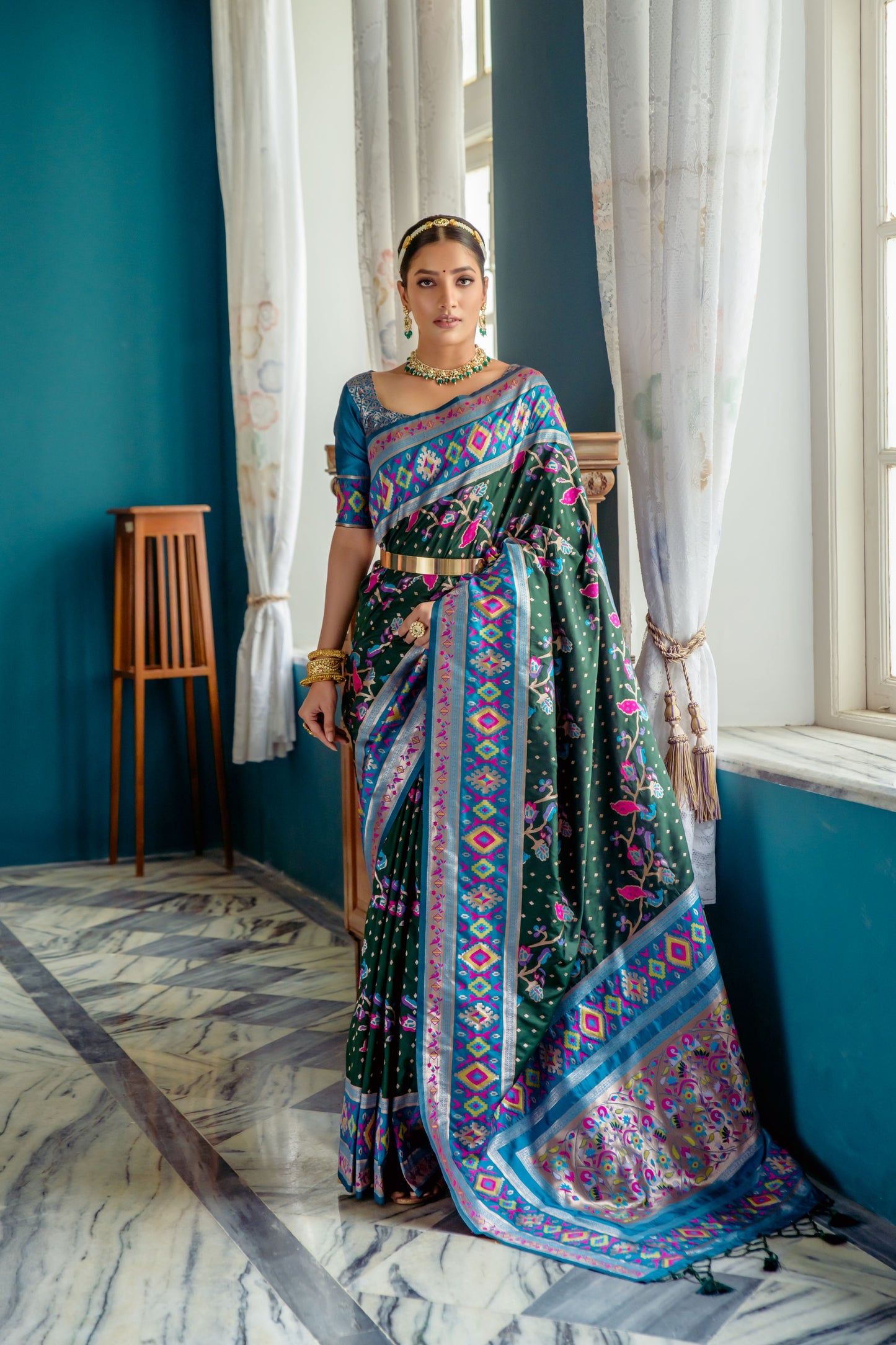 Meenakari Soft Silk Saree