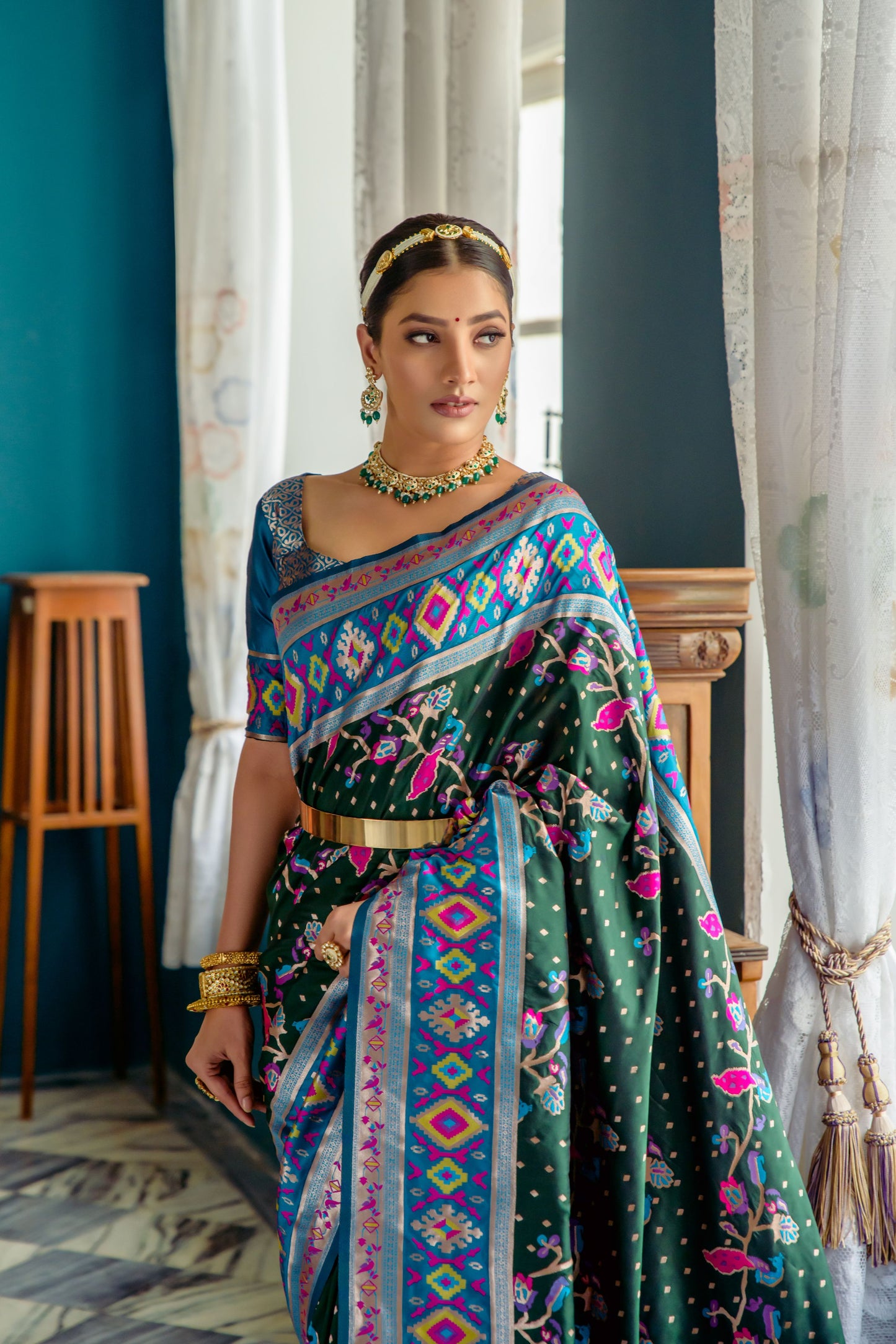 Meenakari Soft Silk Saree