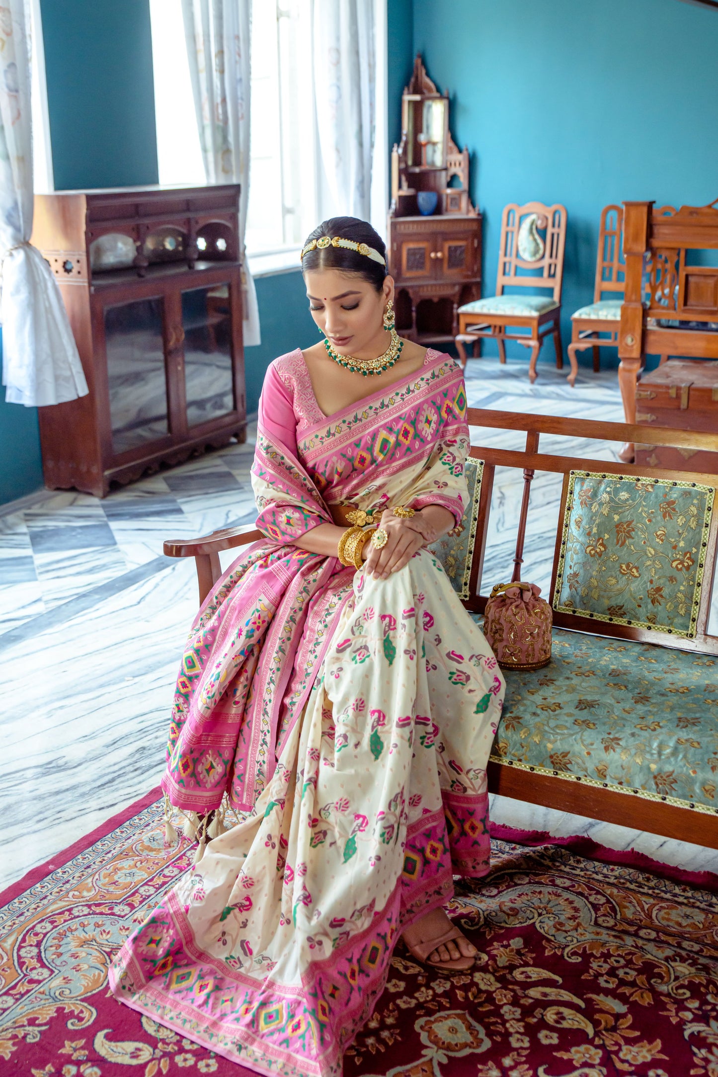 Meenakari Soft Silk Saree