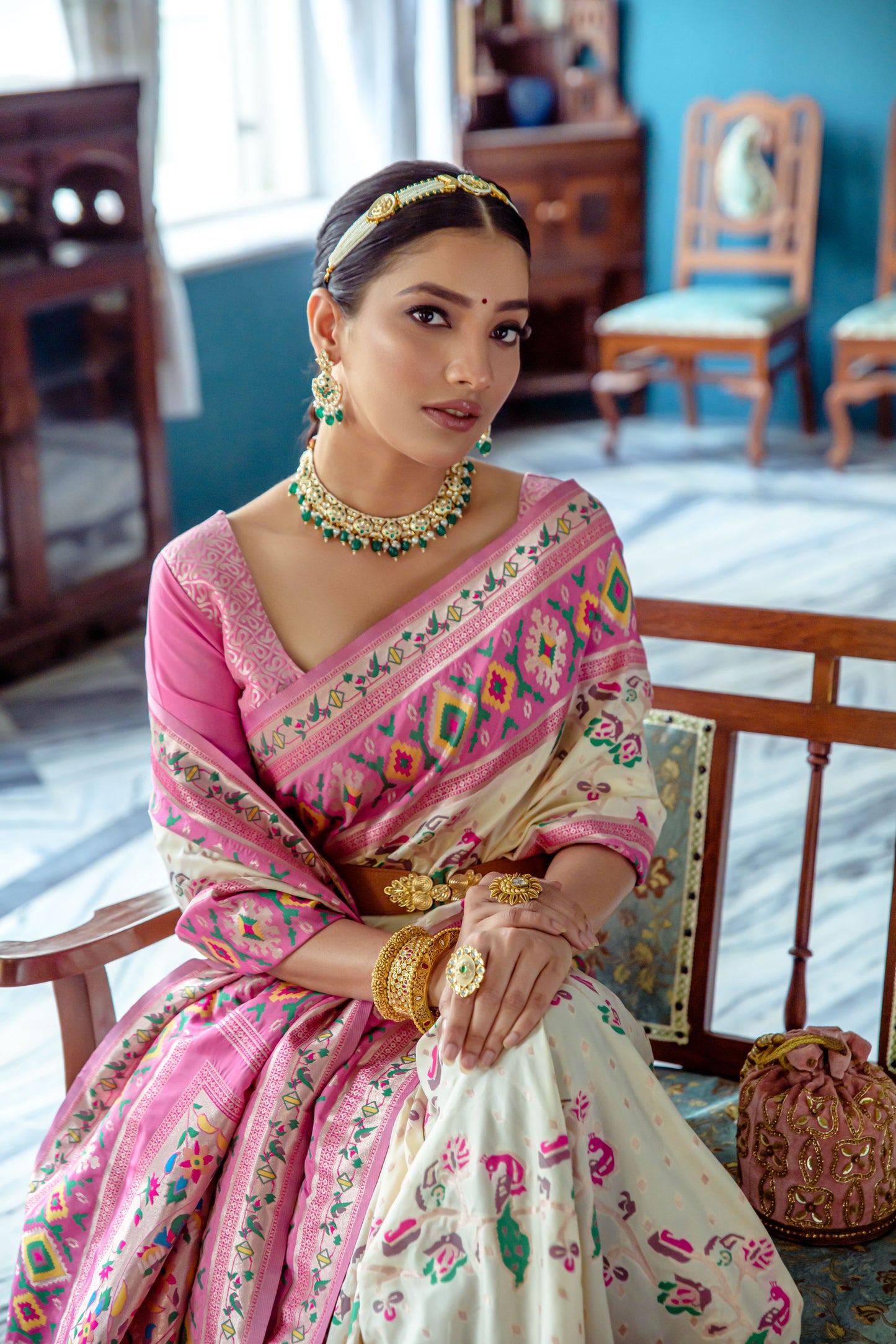 Meenakari Soft Silk Saree