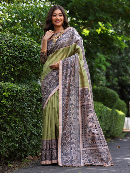 Madhubani-3 Soft Tussar Silk Saree