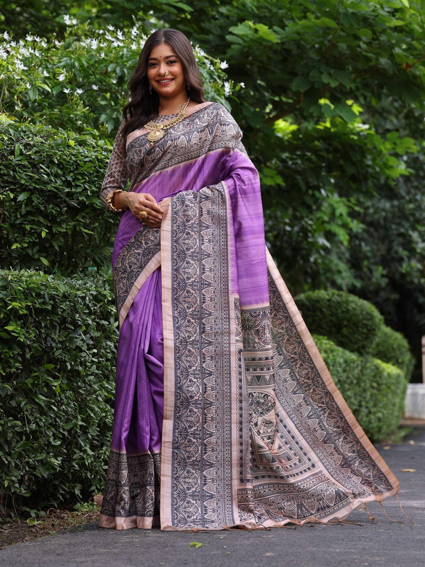 Madhubani-3 Soft Tussar Silk Saree