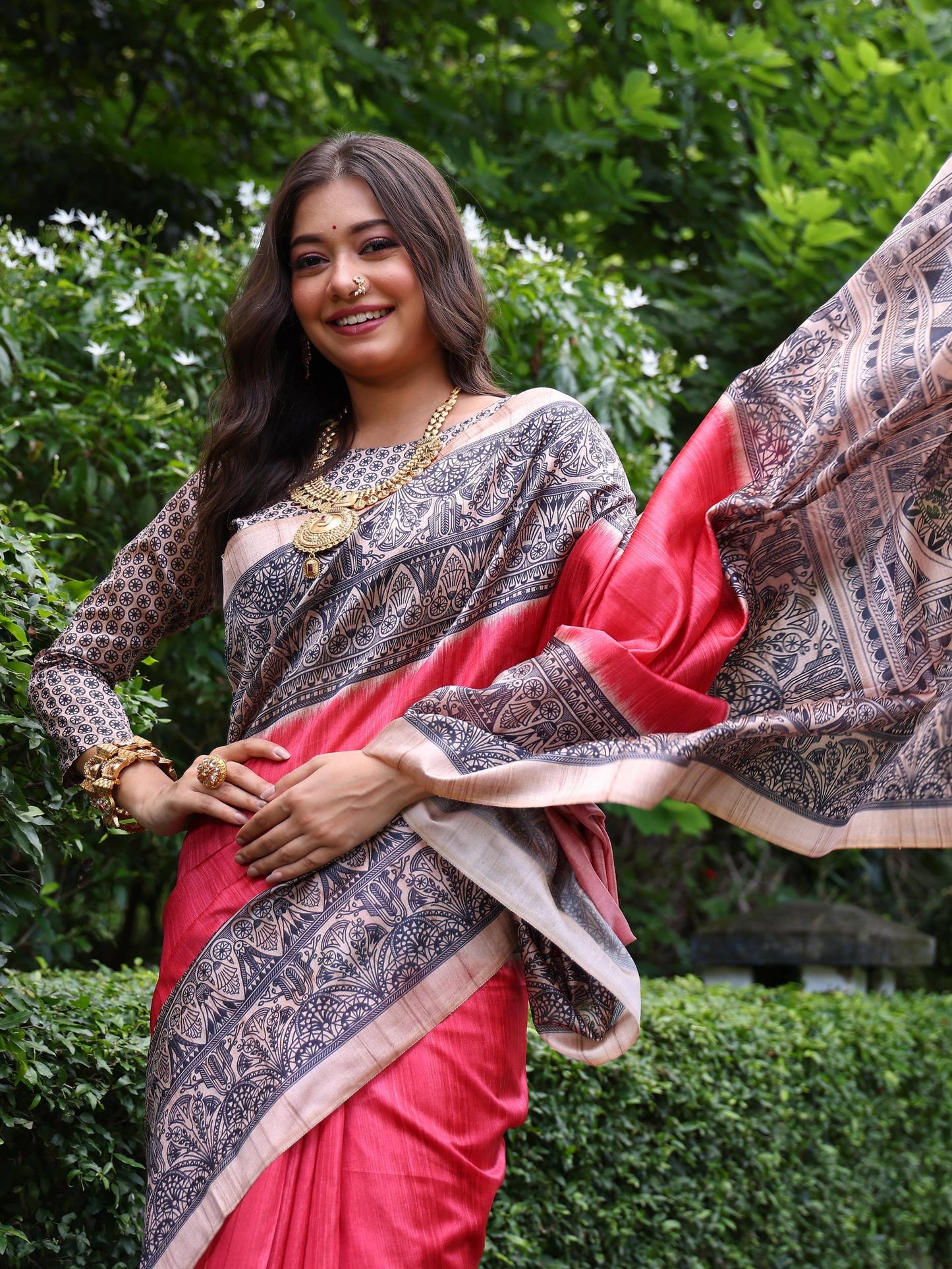 Madhubani-3 Soft Tussar Silk Saree