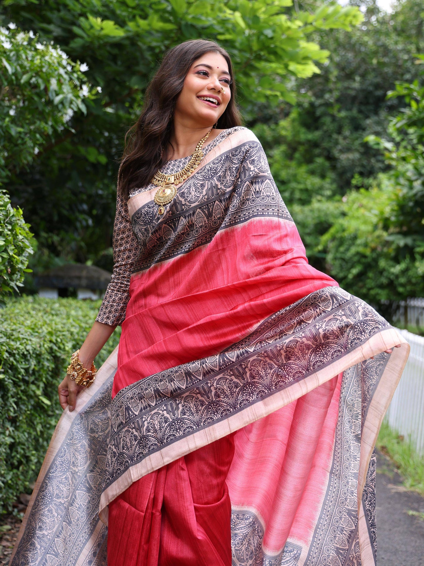 Madhubani-3 Soft Tussar Silk Saree