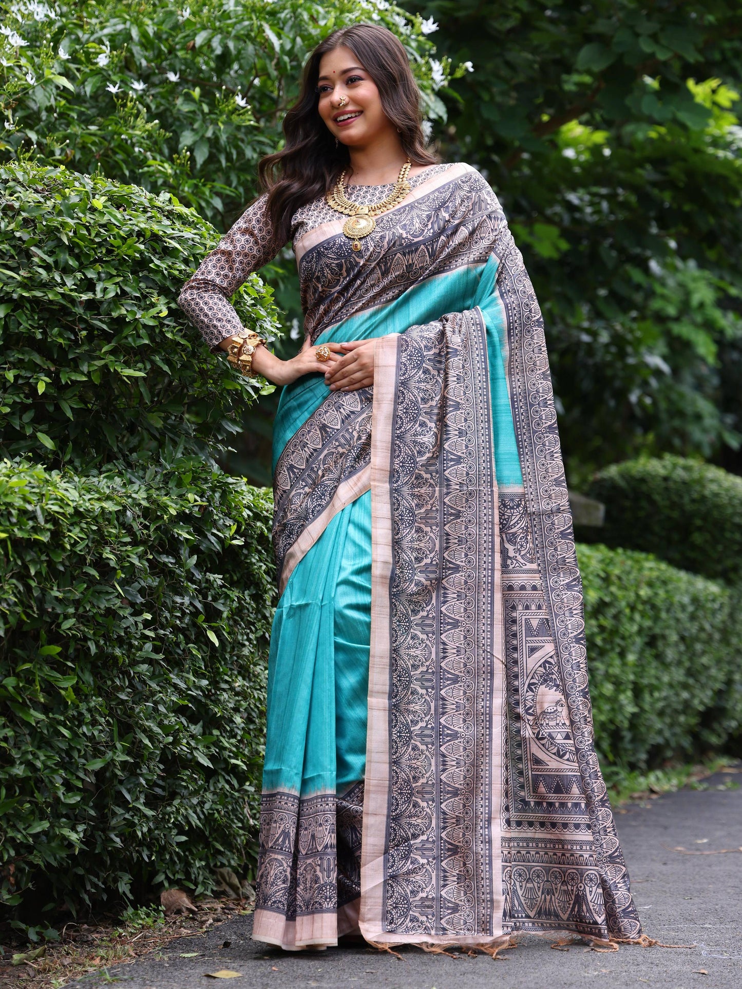 Madhubani-3 Soft Tussar Silk Saree