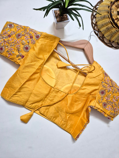 Premium Crepe Silk Saree with Stitched Blouse
