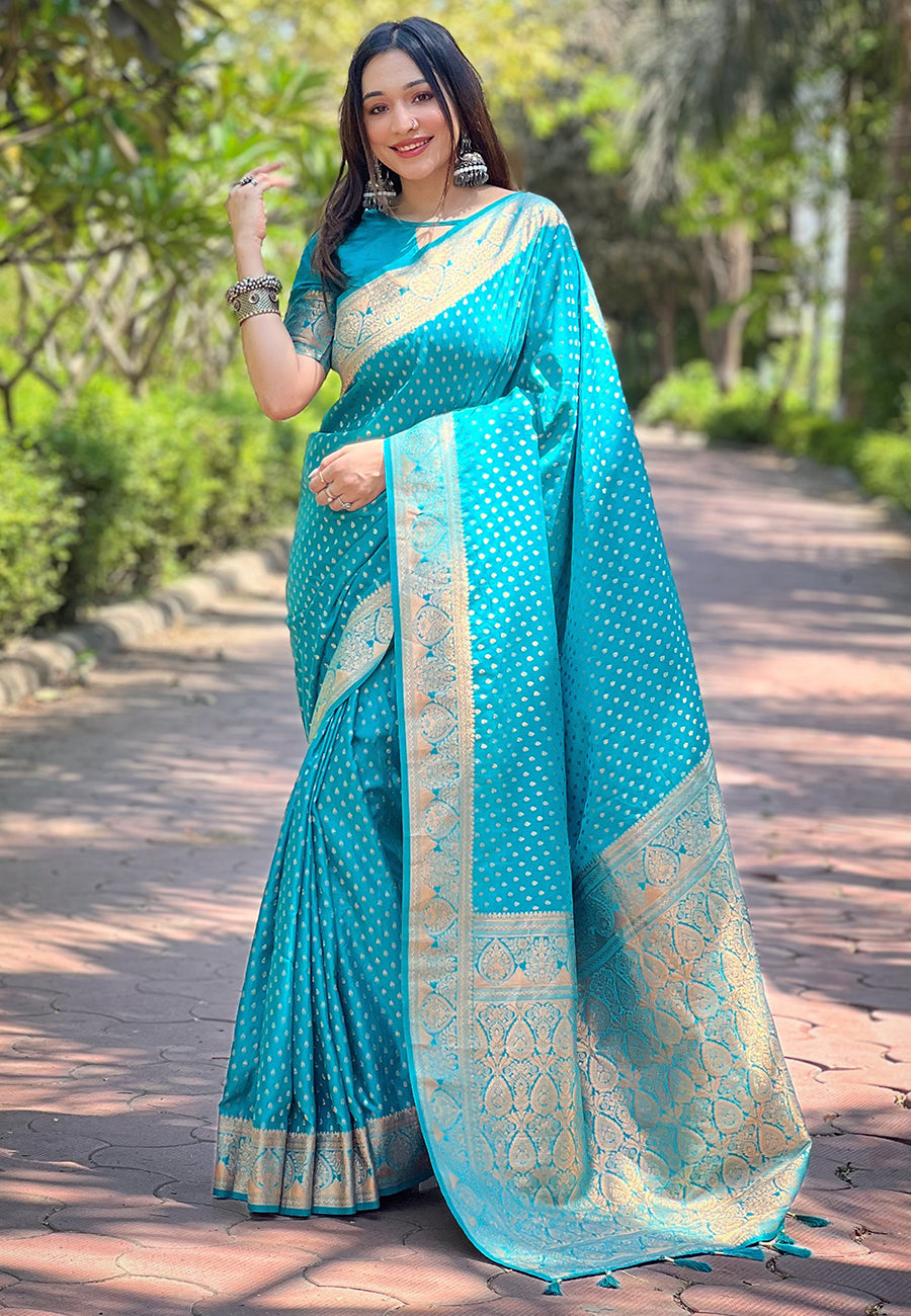 Banarasi Mashru Silk Butti Weaving Saree