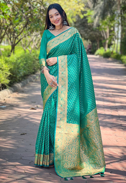 Banarasi Mashru Silk Butti Weaving Saree