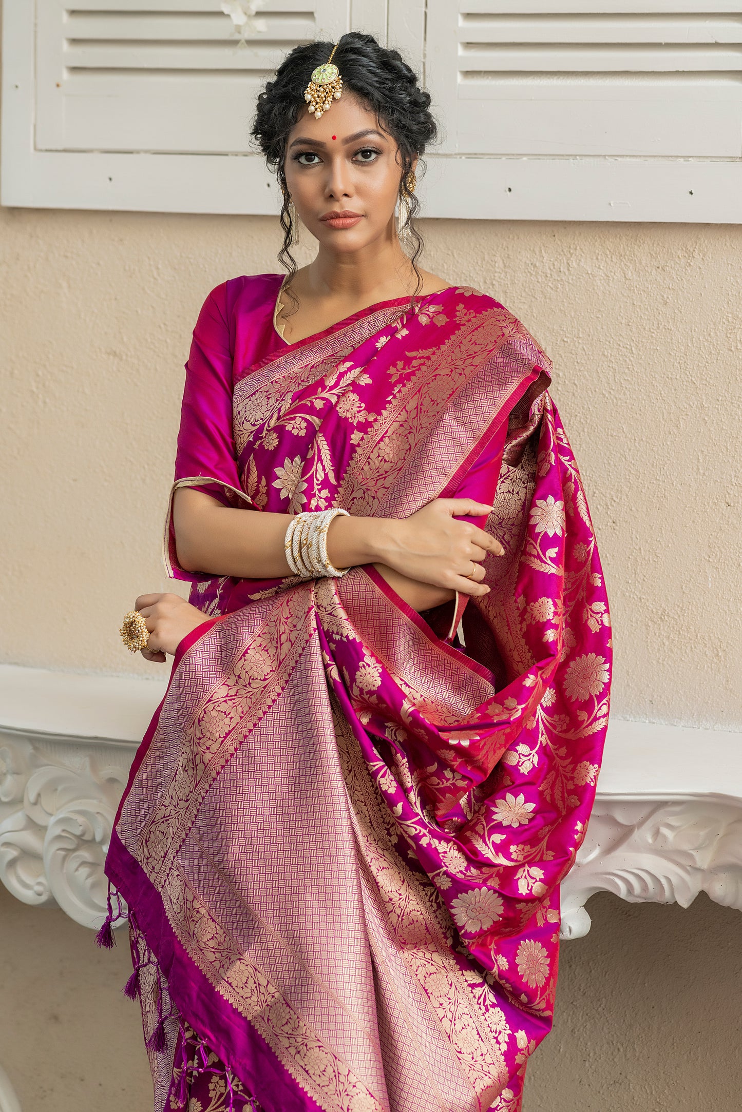 Payal Gupta In Our Soft Katan Silk Saree with Pure Zari Weaves(JAAL)