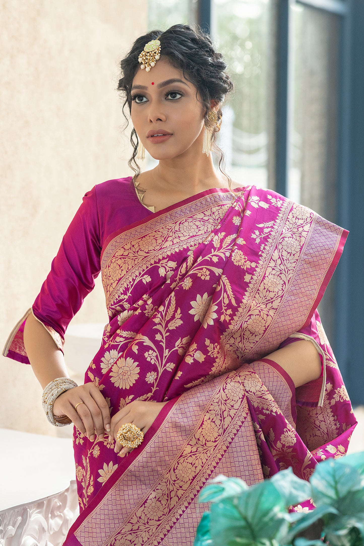 Payal Gupta In Our Soft Katan Silk Saree with Pure Zari Weaves(JAAL)