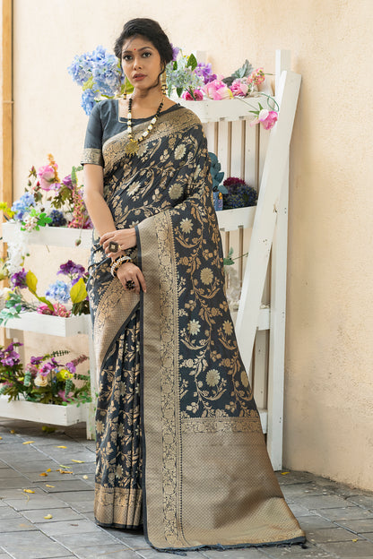 Payal Gupta In Our Soft Katan Silk Saree with Pure Zari Weaves(JAAL)