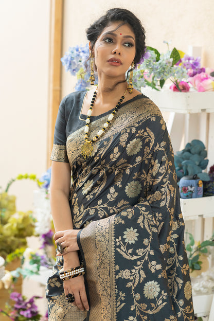 Payal Gupta In Our Soft Katan Silk Saree with Pure Zari Weaves(JAAL)