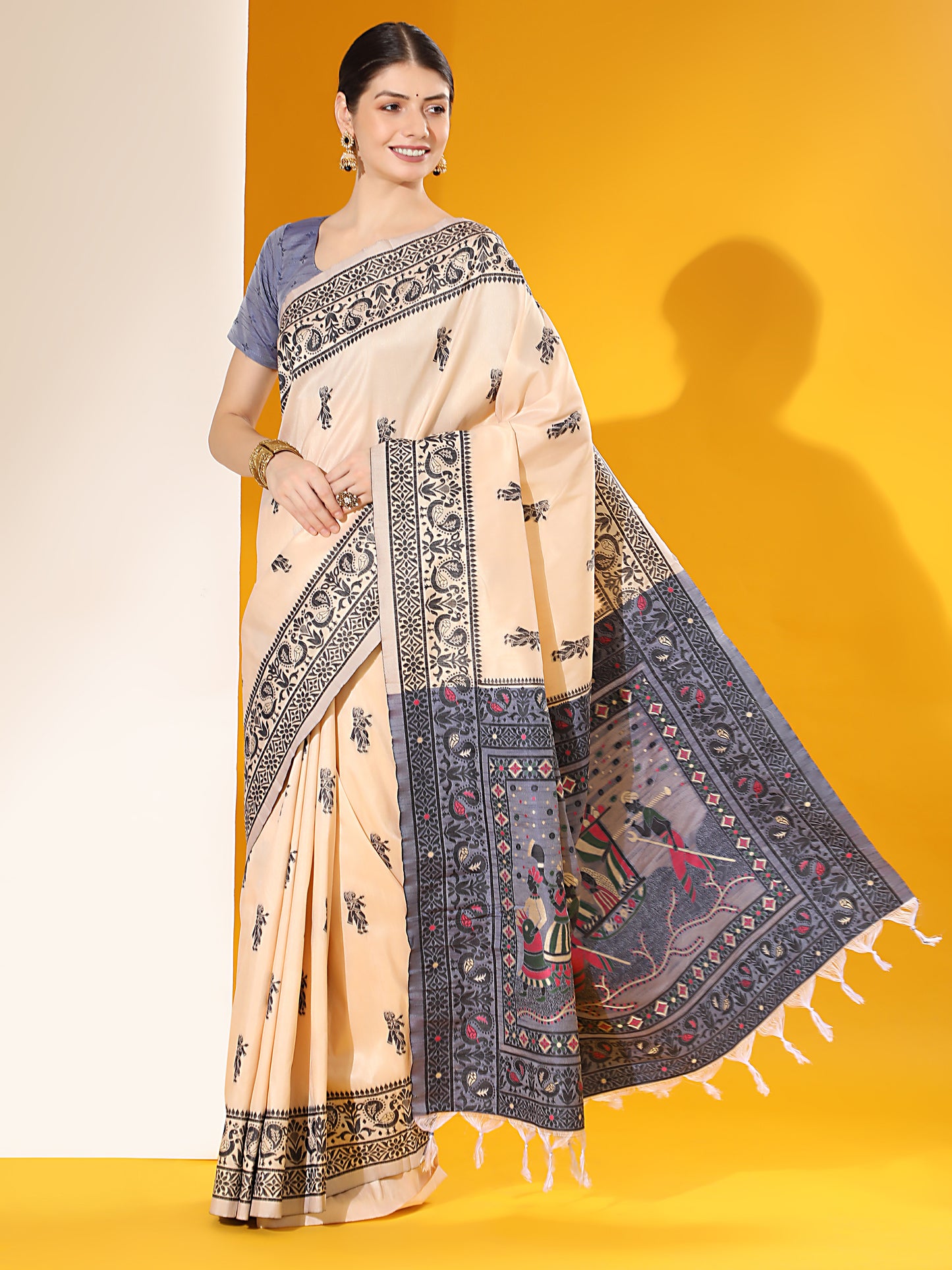 Baarat 3 -Handloom Weaving Silk Saree