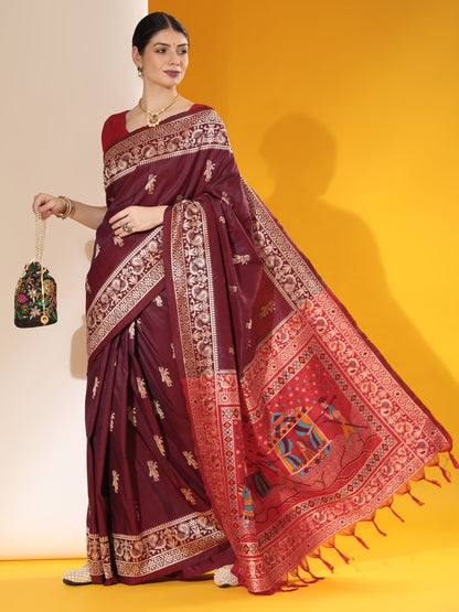 Baarat 3 -Handloom Weaving Silk Saree