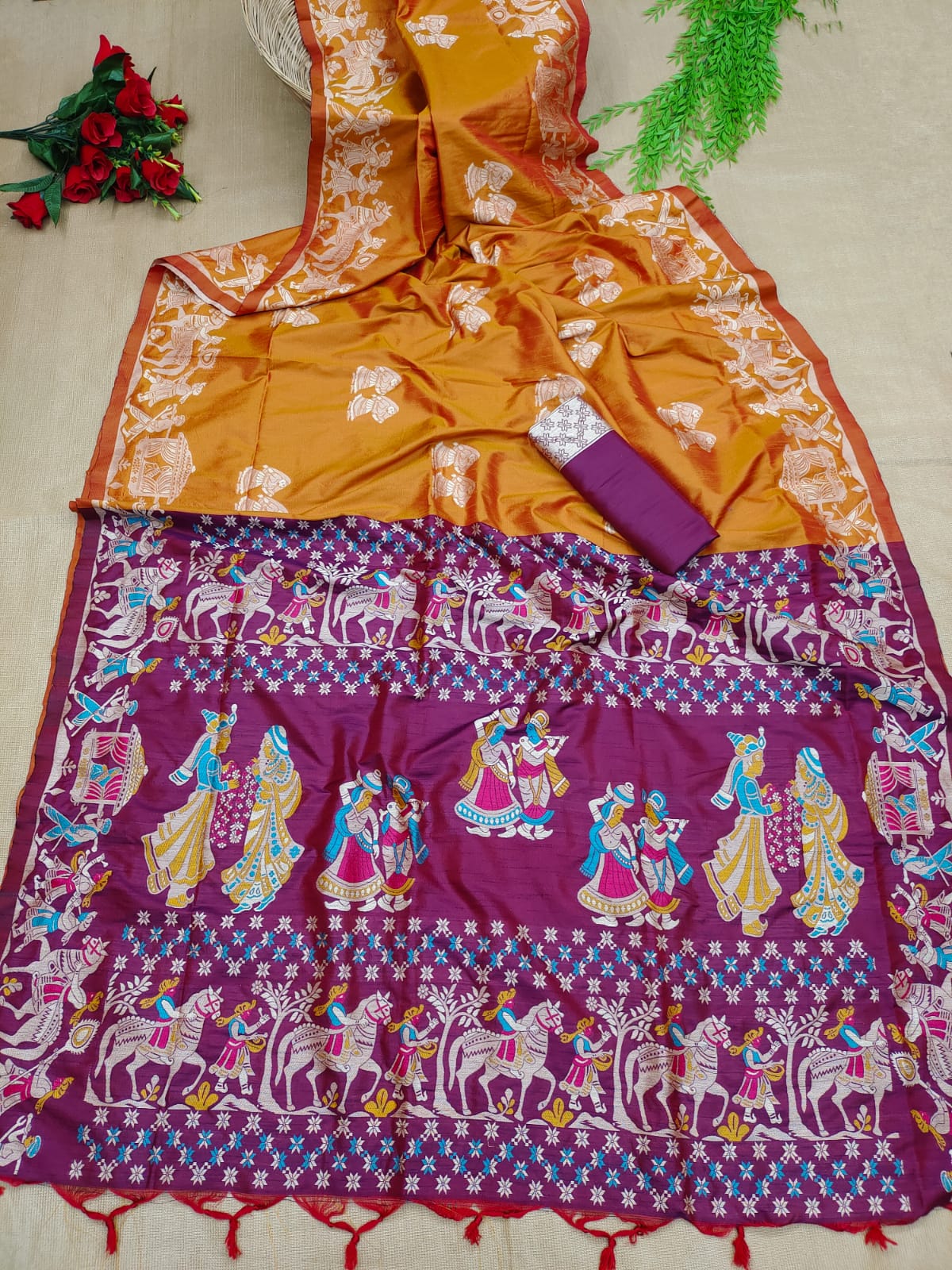 Baarat 2 -Handloom Weaving Silk Saree