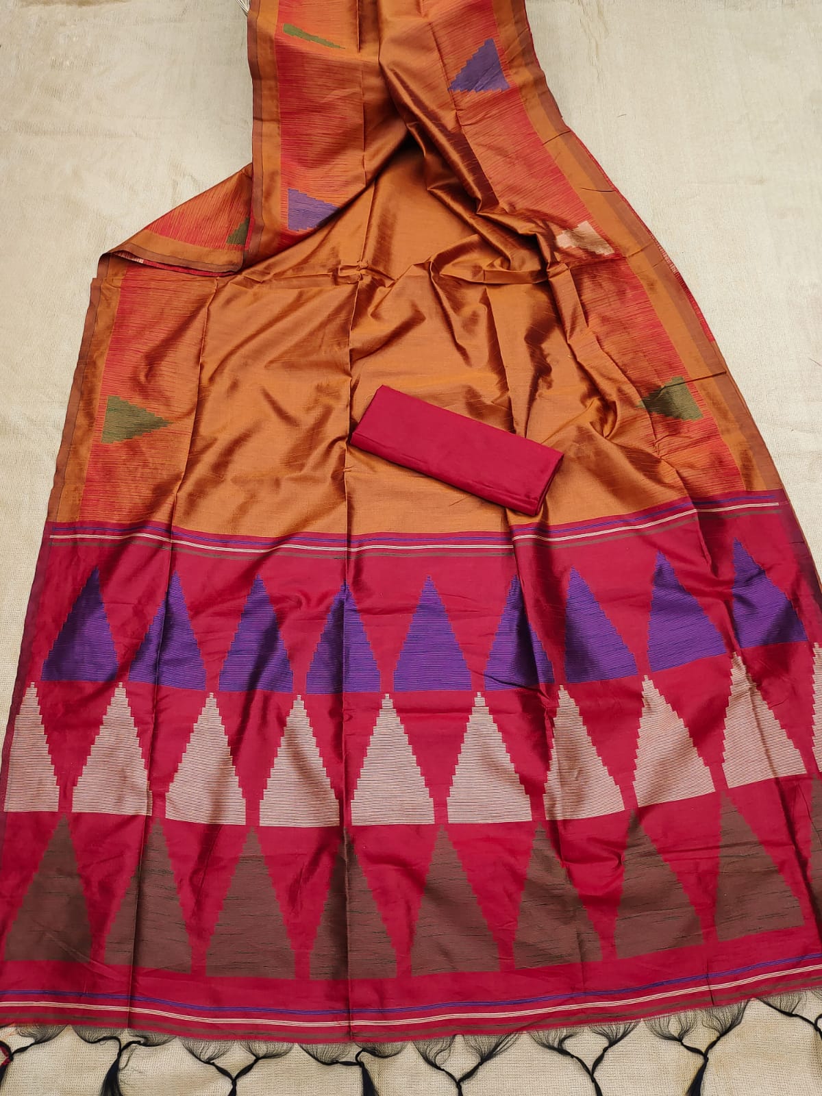 Temple -Handloom Weaving Silk Saree