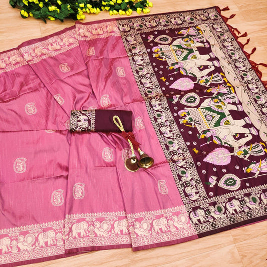 Baarat 5 -Handloom Weaving Silk Saree