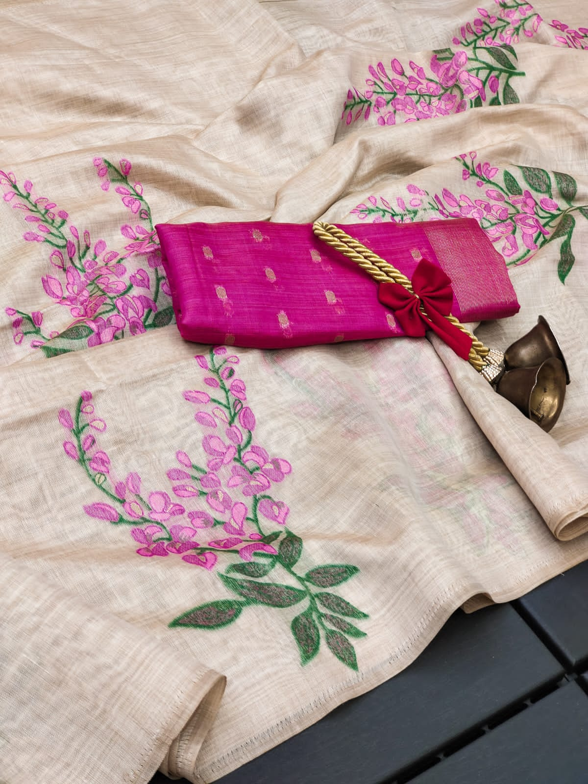 Tree-Khaadi Cotton Silk Weaving Saree