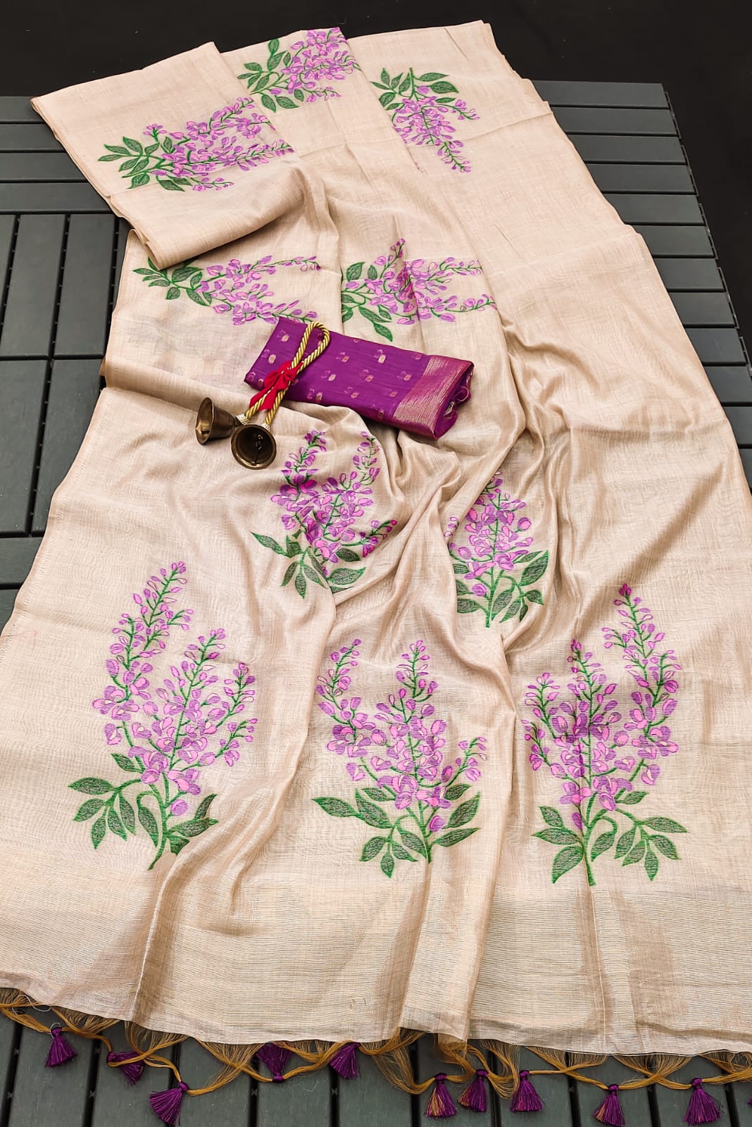 Tree-Khaadi Cotton Silk Weaving Saree