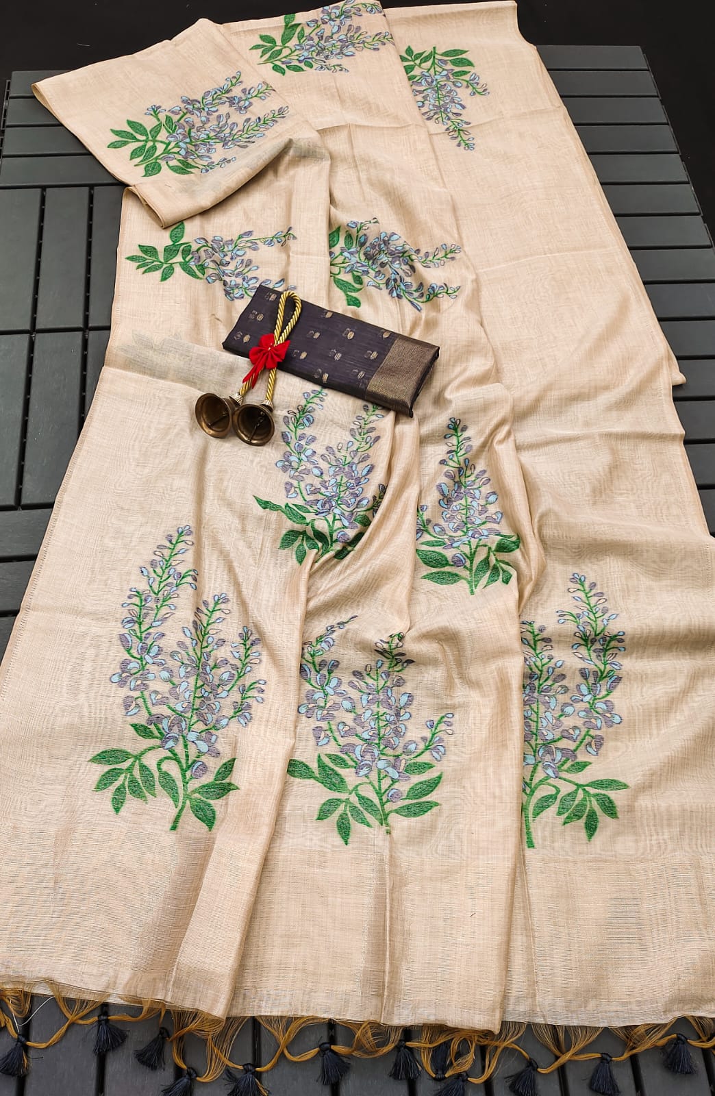 Tree-Khaadi Cotton Silk Weaving Saree