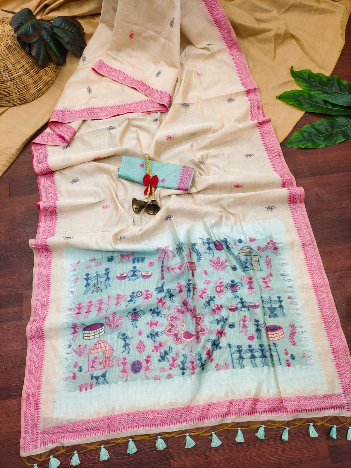 Worli- Khaadi Cotton Silk Weaving Saree