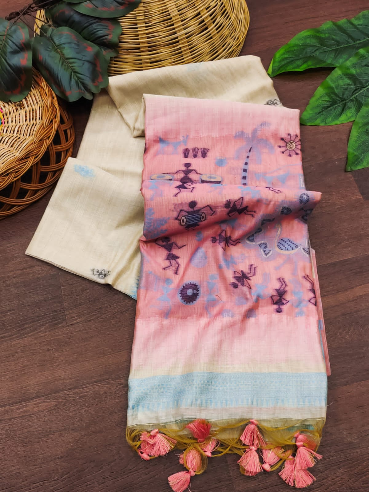 Worli- Khaadi Cotton Silk Weaving Saree