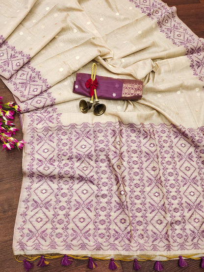 Jamdani-Khaadi Cotton Silk Weaving Saree