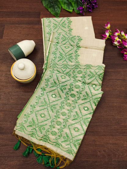 Jamdani-Khaadi Cotton Silk Weaving Saree