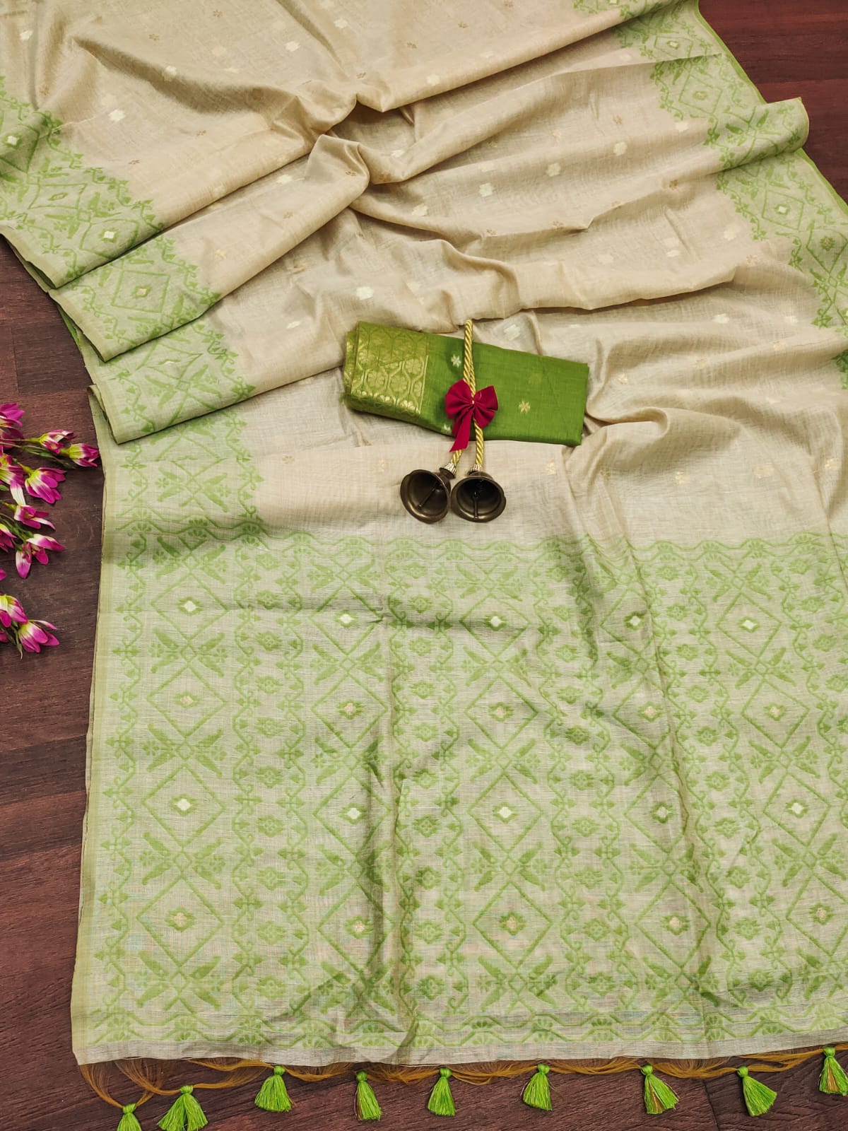 Jamdani-Khaadi Cotton Silk Weaving Saree