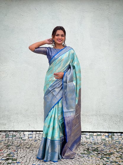 Banarasi Tissue Solitare Silk Weaving Saree