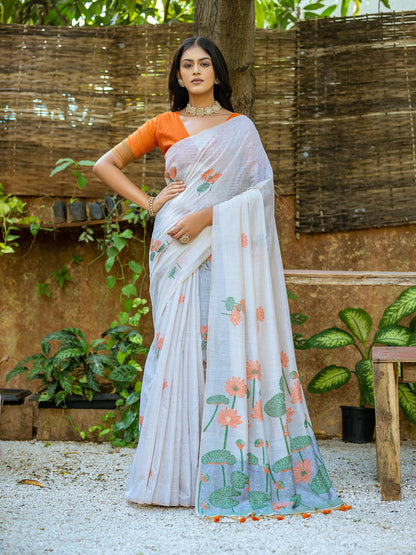 Pichwai-Khaadi Cotton Silk Weaving Saree