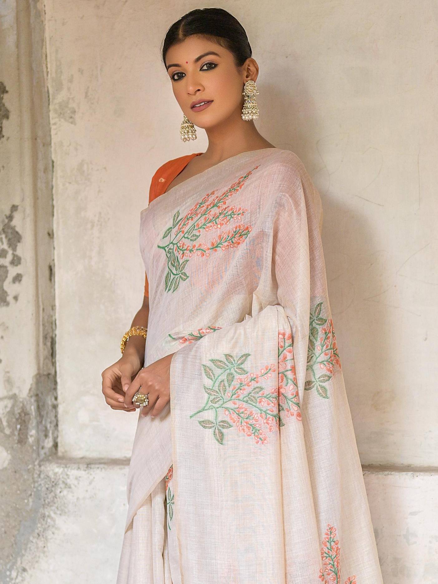 Tree 2-Khaadi Cotton Silk Weaving Saree