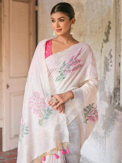 Tree 2-Khaadi Cotton Silk Weaving Saree