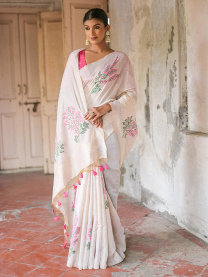 Tree 2-Khaadi Cotton Silk Weaving Saree