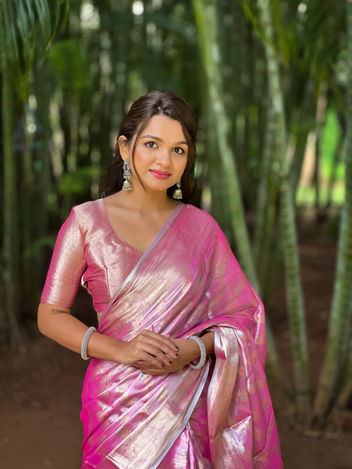 Banarasi Tissue Ruby Silk Saree