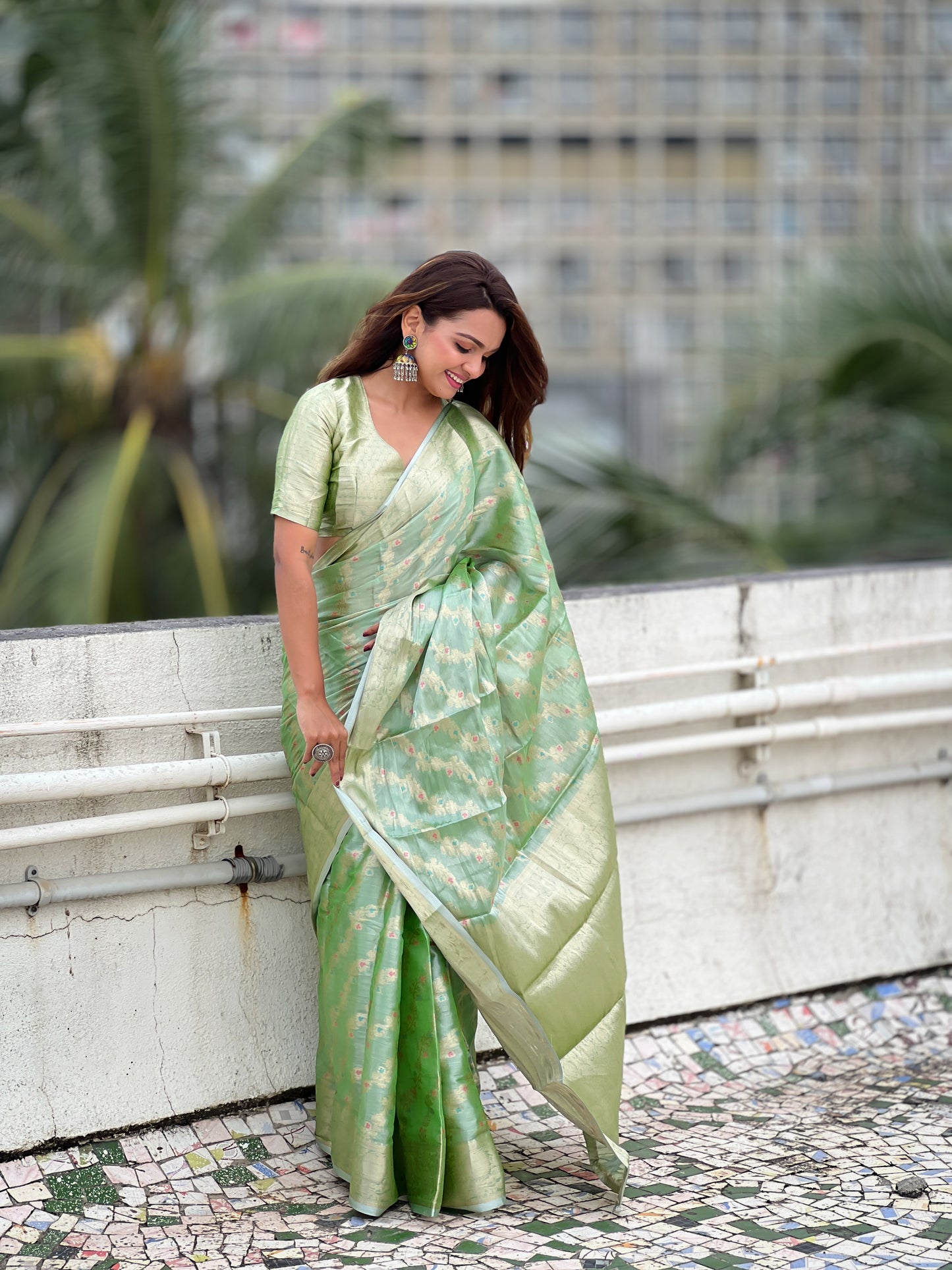 Banarasi Tissue Ruby Silk Saree