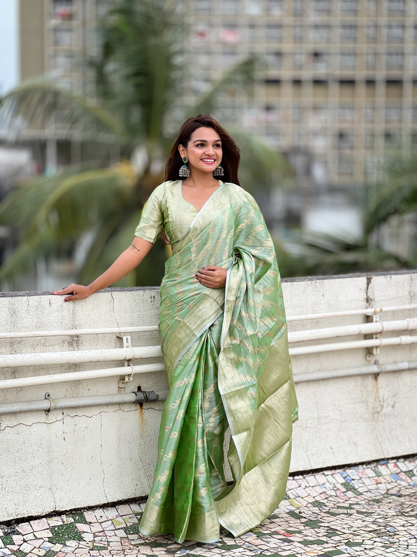 Banarasi Tissue Ruby Silk Saree