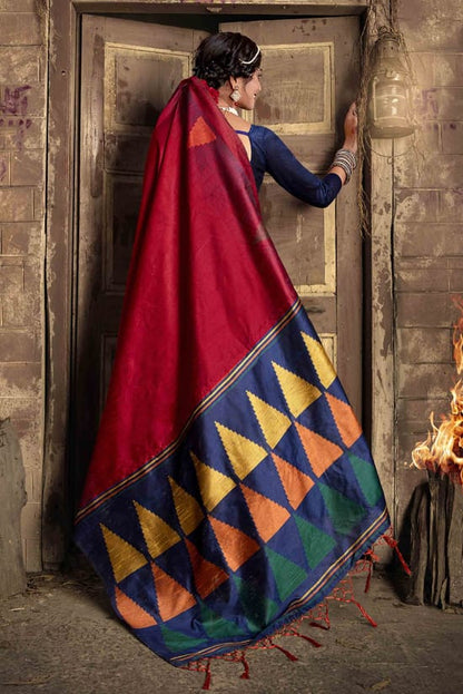 Temple -Handloom Weaving Silk Saree